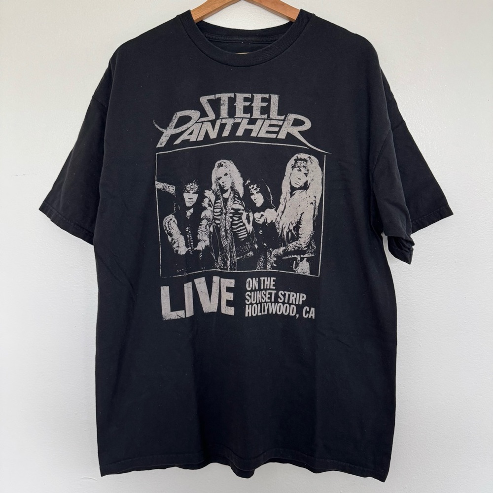 Steel Panther T-Shirt Mens XL Live On The Sunset Strip Hollywood California Tee